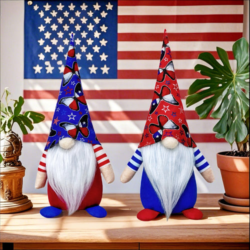 Unisex nan large decorative gnome figure made of fabric with long pointed hat and artificial beard Bowlift