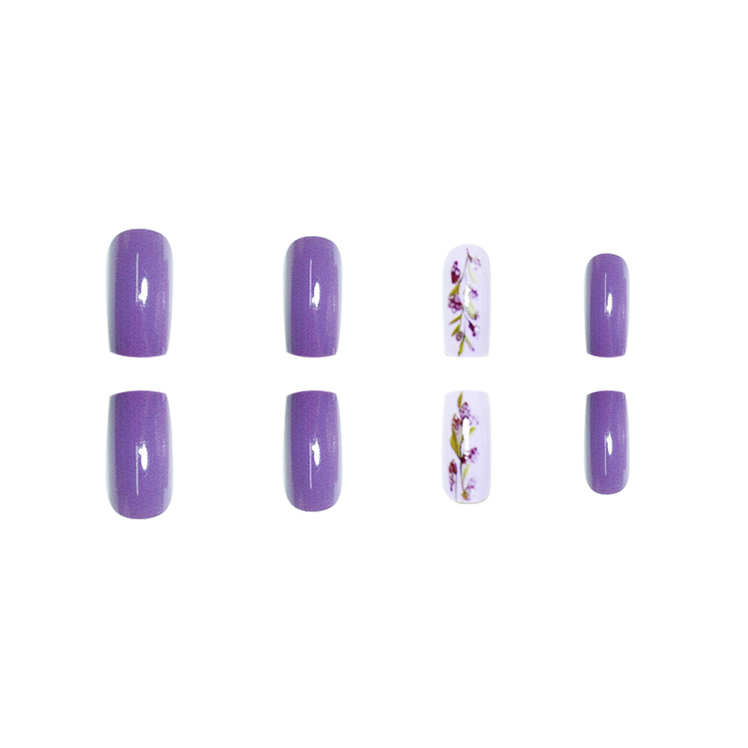 Floral Nail Art Press-On Extensions Bowlift