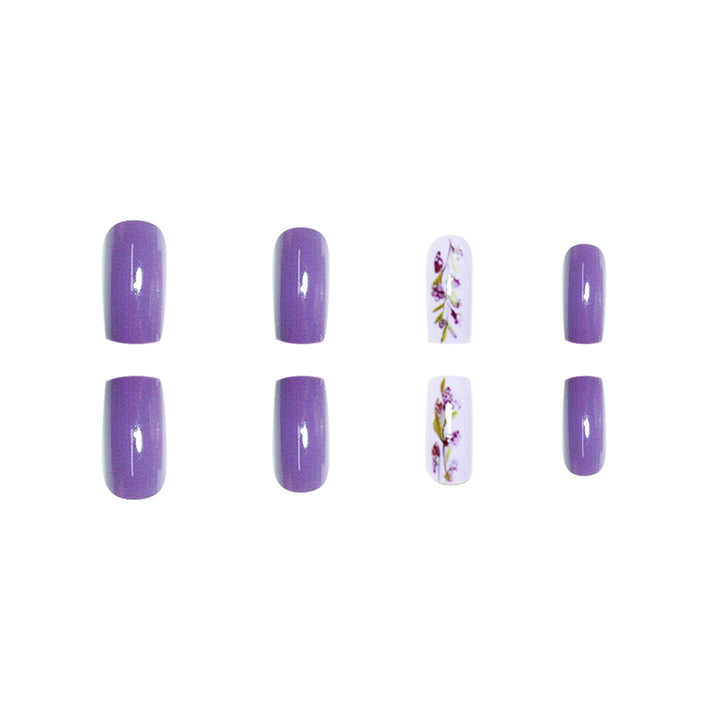 Floral Nail Art Press-On Extensions Bowlift