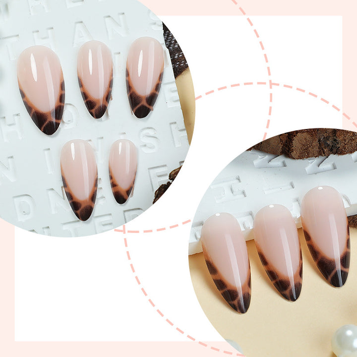 Stylish Acrylic French Tip Press-On Nail Set Bowlift