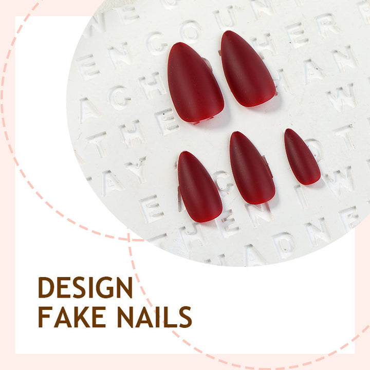 Premium Artificial Nail Set with Matte Finish Bowlift