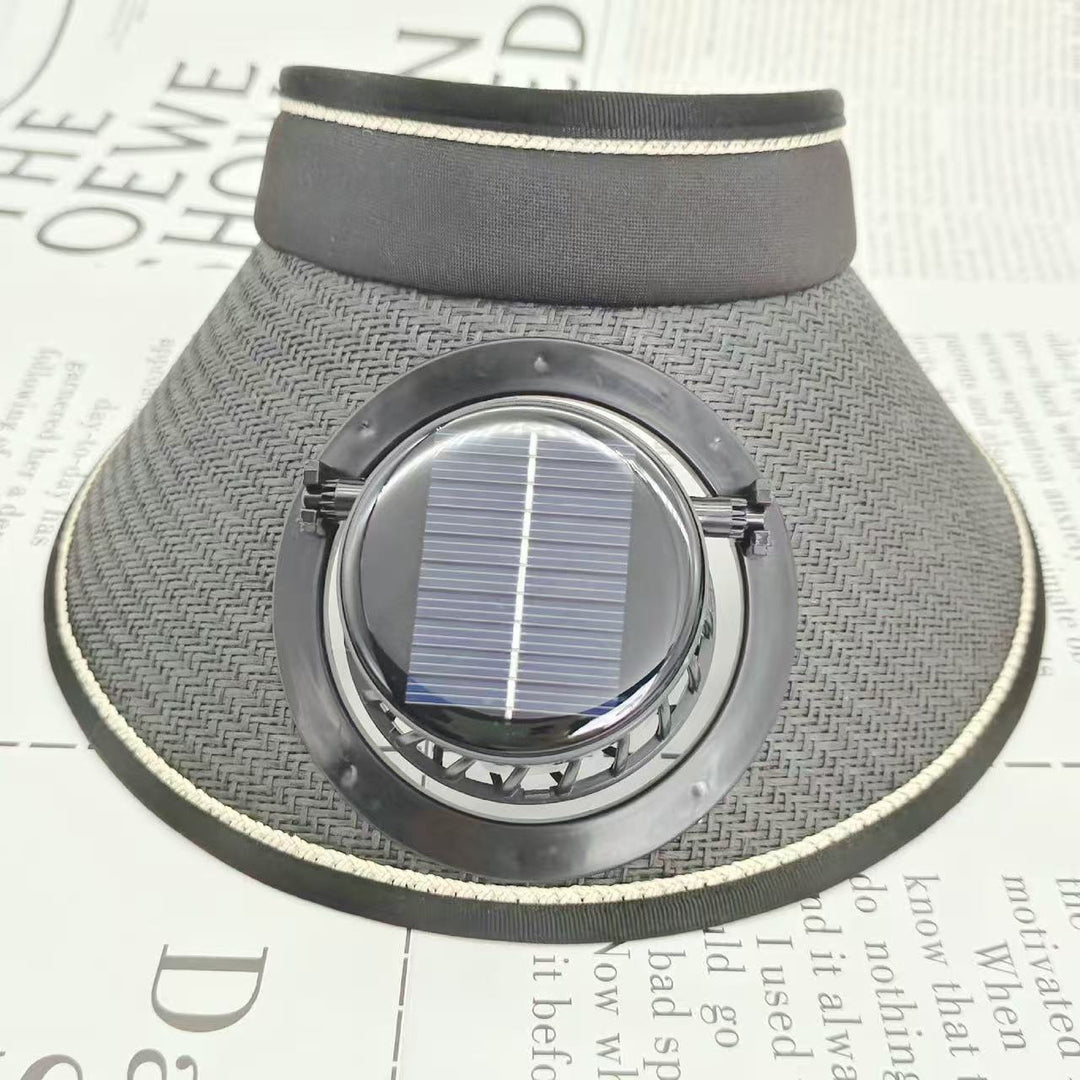 Sport Sun Visor with detachable front fan, adjustable headband and reflective piping Bowlift