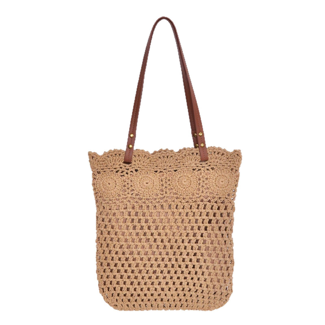 Designer shopping bag with hand-crocheted detail Bowlift