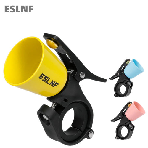 handlebar-mounted bicycle safety horn with universal quick-release clamp Bowlift