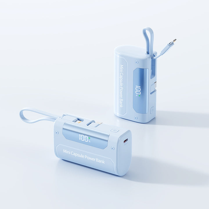 Compact Mini Power Bank with Digital LED Display Bowlift