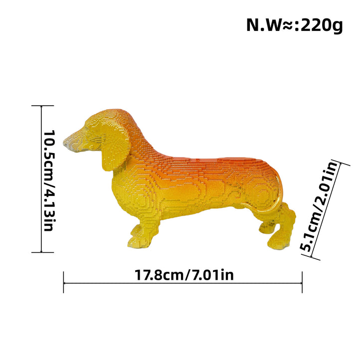 Playful decorative figure of a cute dachshund Bowlift