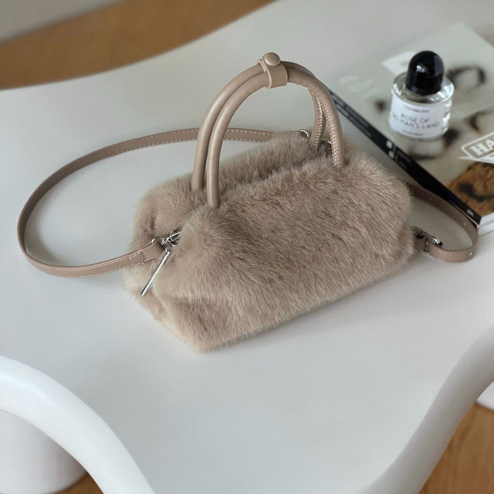 Cozy Faux Fur Handheld Purse