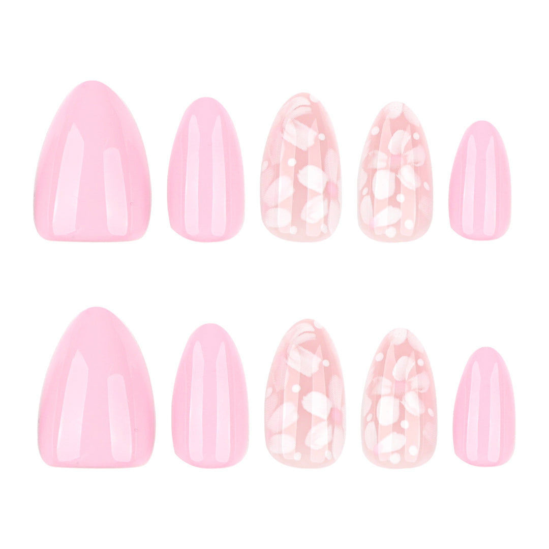 Artistic fingernails with elegant floral design Bowlift