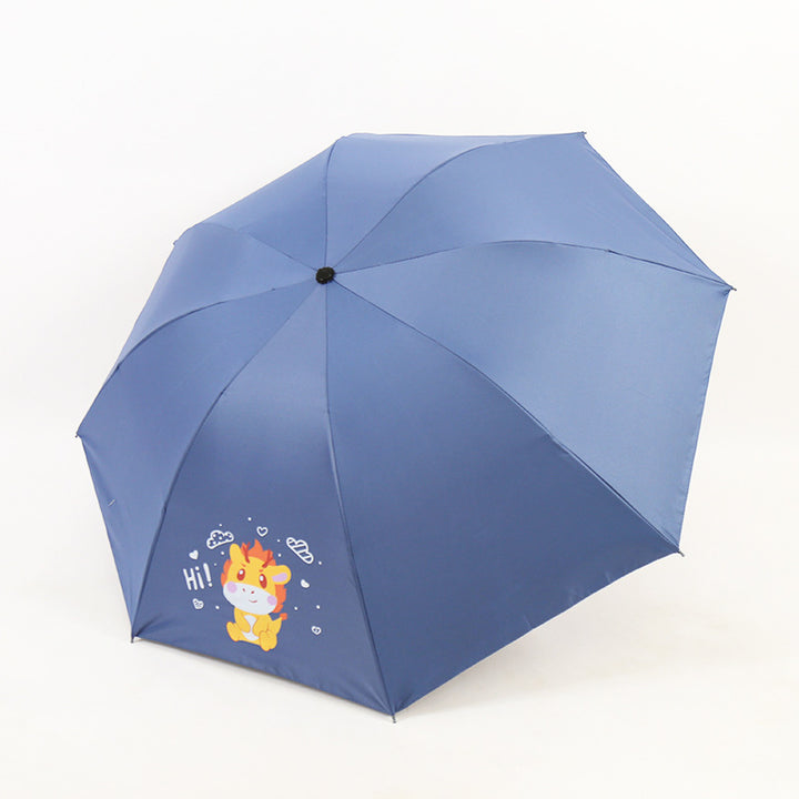 Women's Folding Umbrella with Fun Animal Design Bowlift