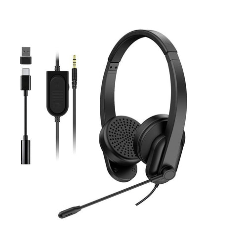 Dual-Microphone Noise-Canceling Headset Bowlift