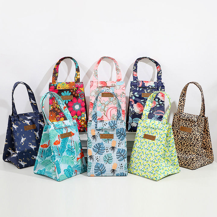 Floral Print Insulated Lunch Tote Bowlift