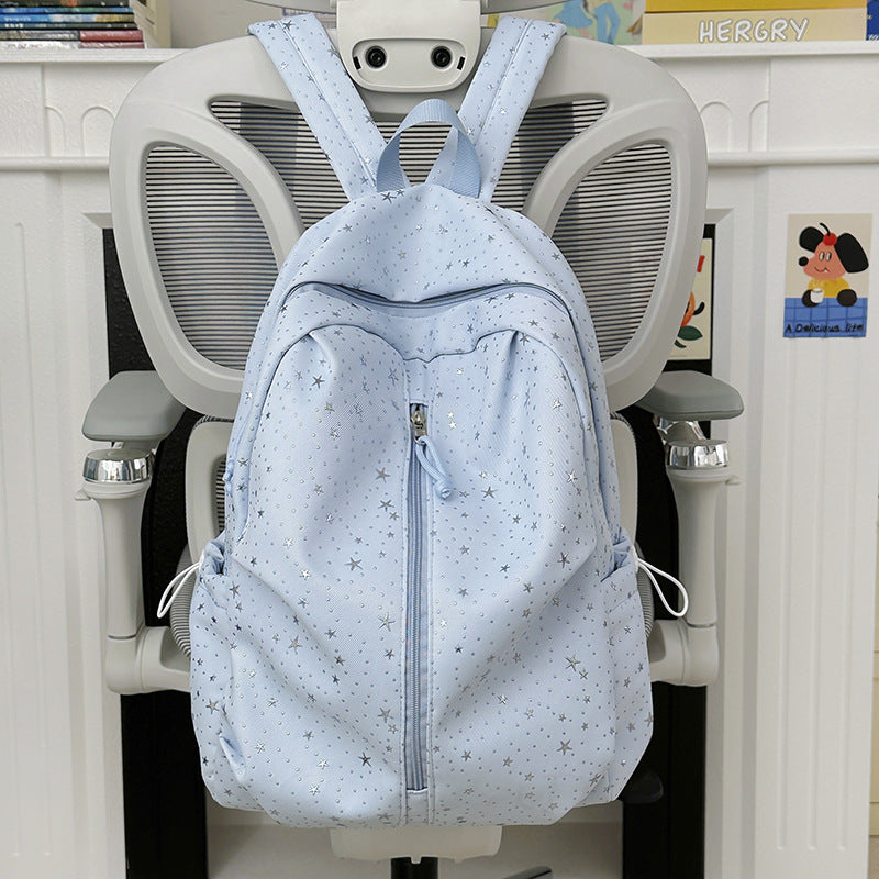 Star-Patterned Lightweight Backpack Bowlift