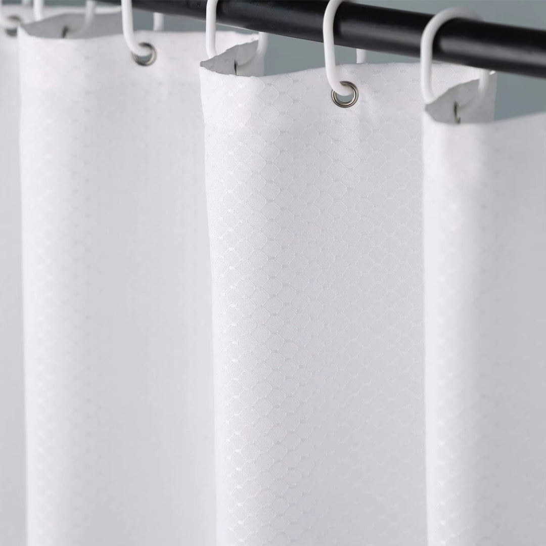 Textured Waterproof Shower Curtain Bowlift