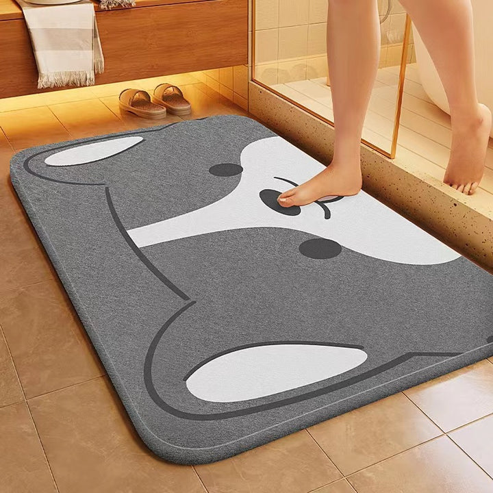 Cute Panda-Themed Plush Bath Mat