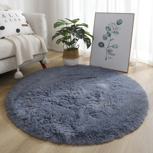 Plush Round Area Rug