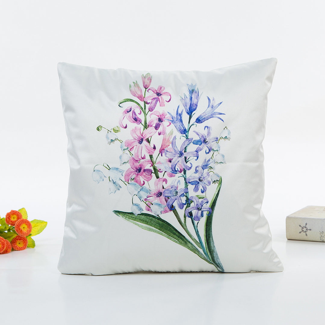 Floral Print Throw Pillow