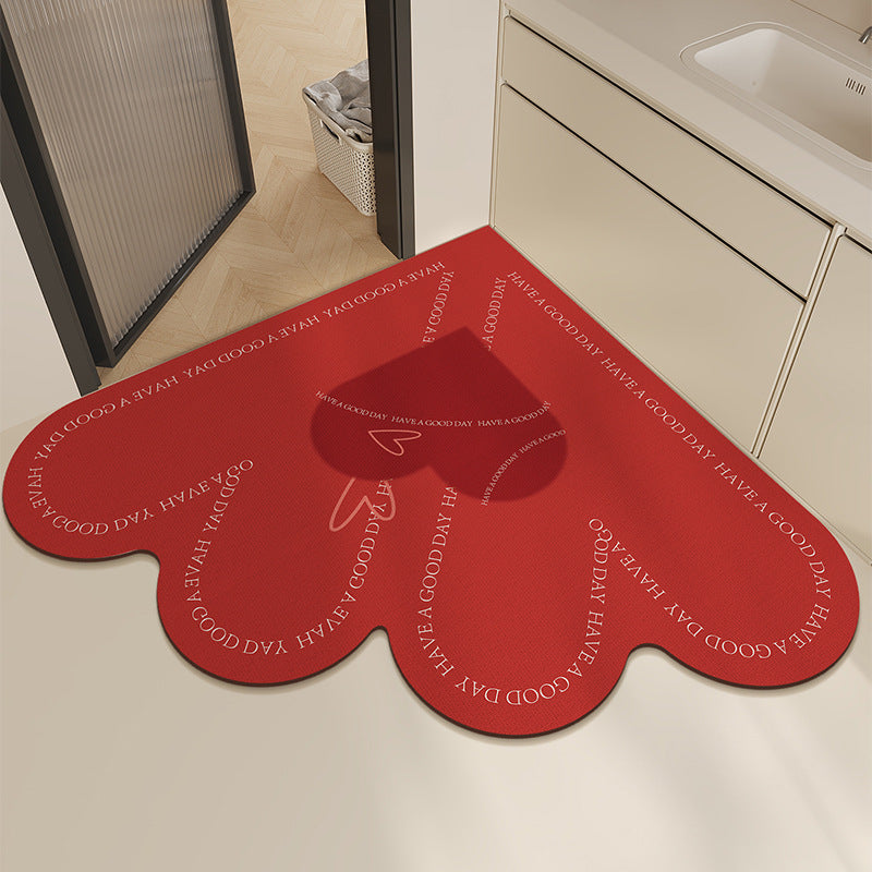 Heart-Shaped Non-Slip Bath Mat