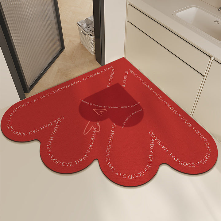 Heart-Shaped Non-Slip Bath Mat