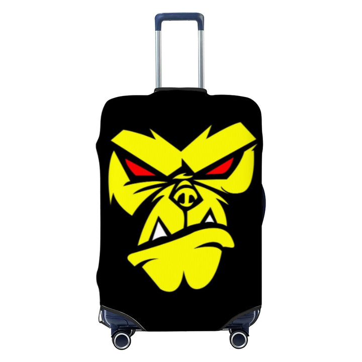 Unisex non-elastic luggage cover with graffiti print and zipper opening, stretchable protective cover with non-slip inner fastening Bowlift