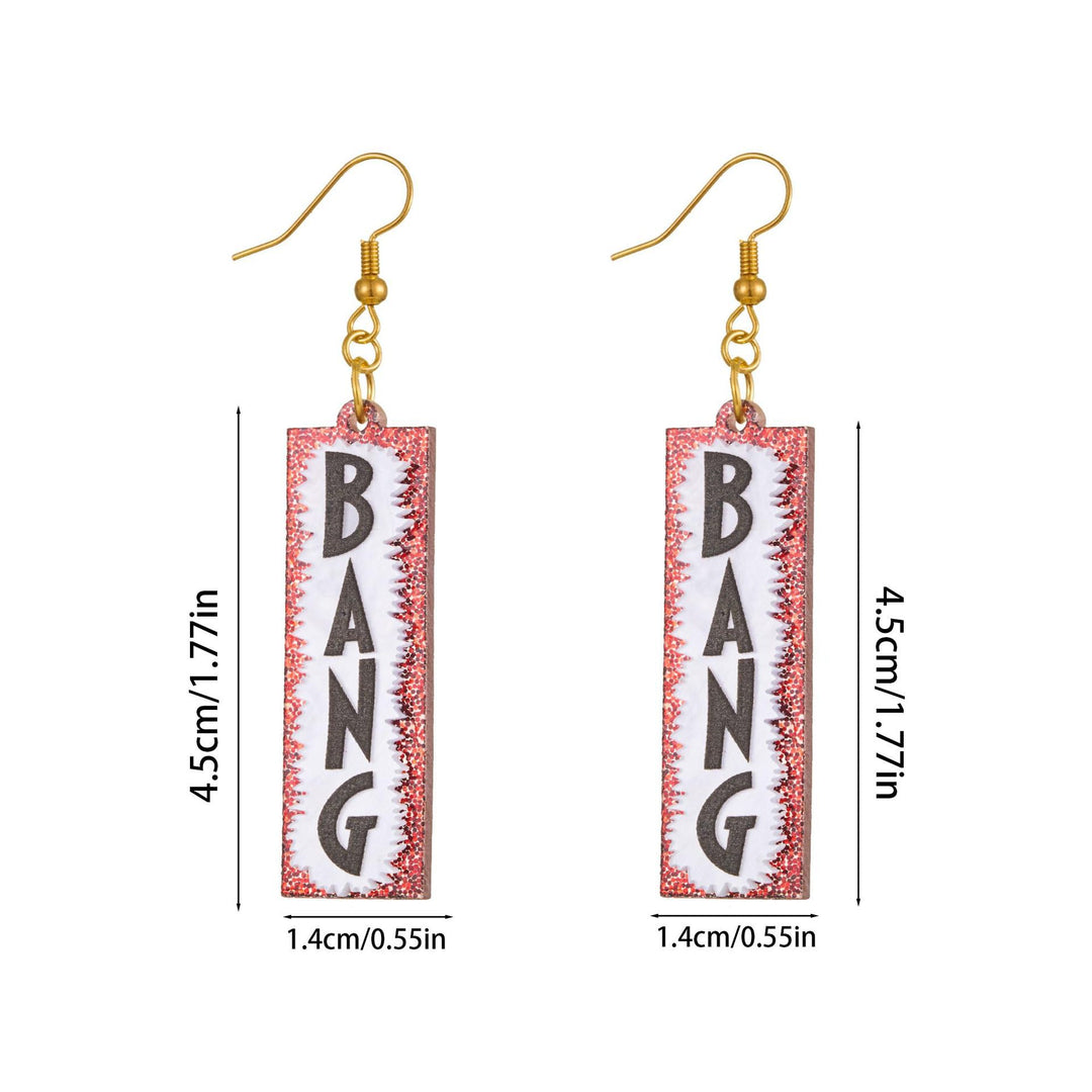 Quirky Word-Inspired Dangle Earrings Bowlift