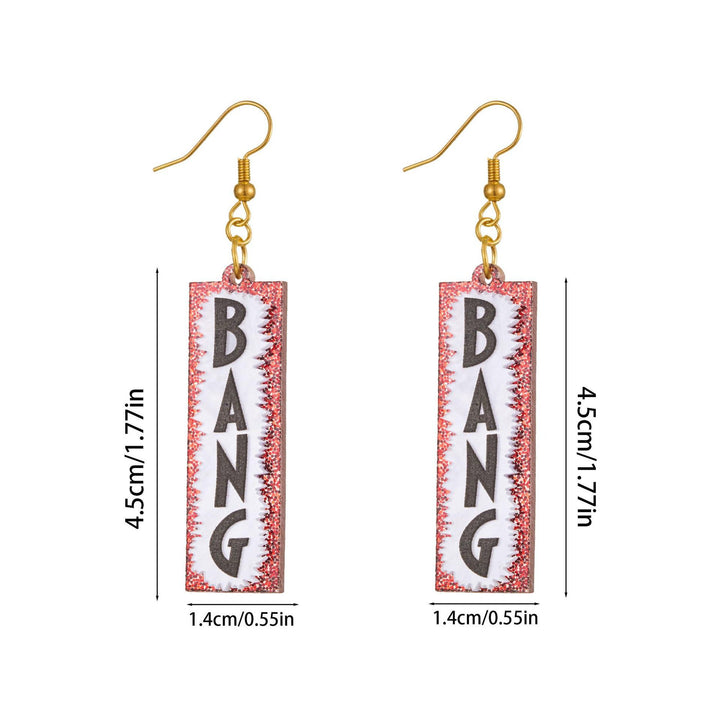 Quirky Word-Inspired Dangle Earrings Bowlift