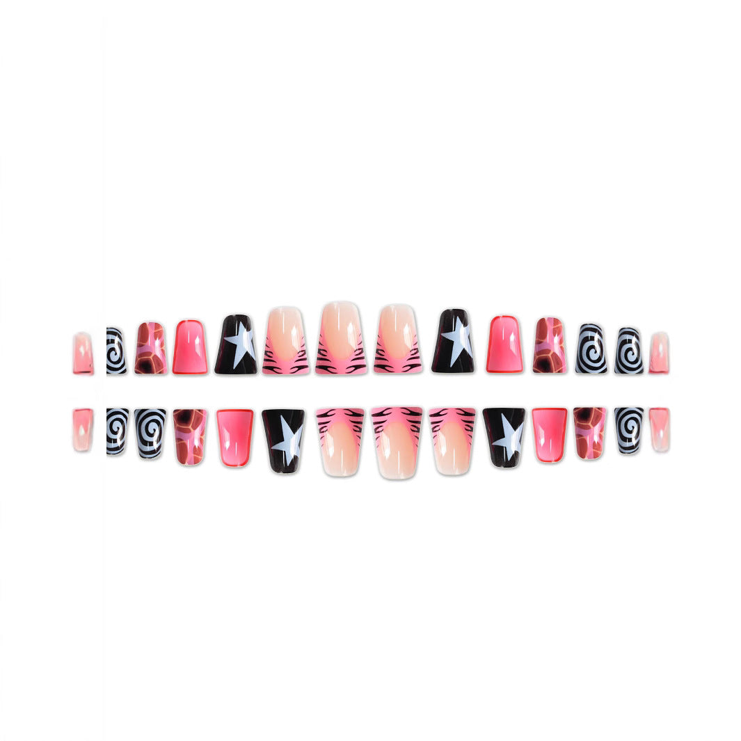 Artistic Abstract Nail Enhancements Bowlift