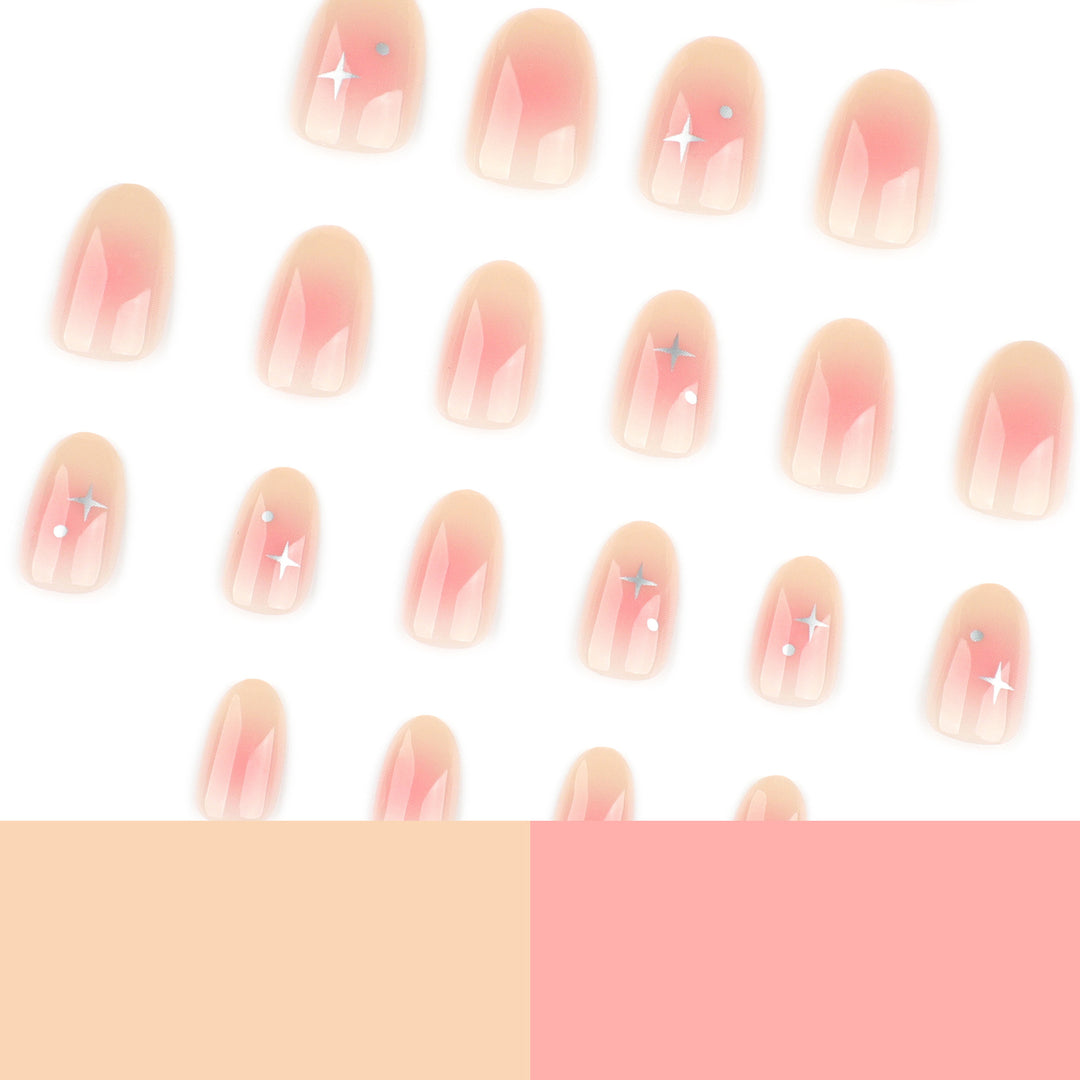 Artful nail extensions with shiny rhinestone accents Bowlift