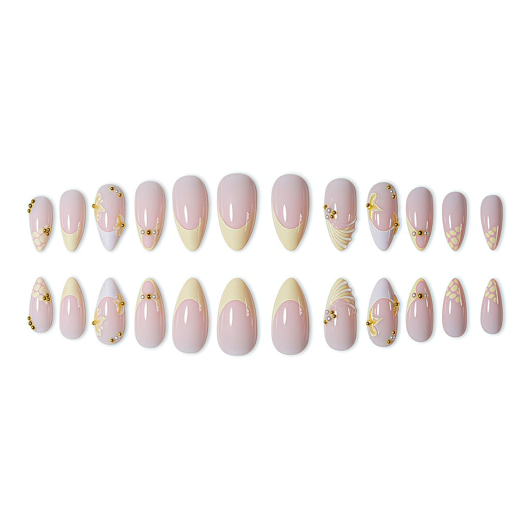 Elegant Floral Nail Art Extensions Bowlift