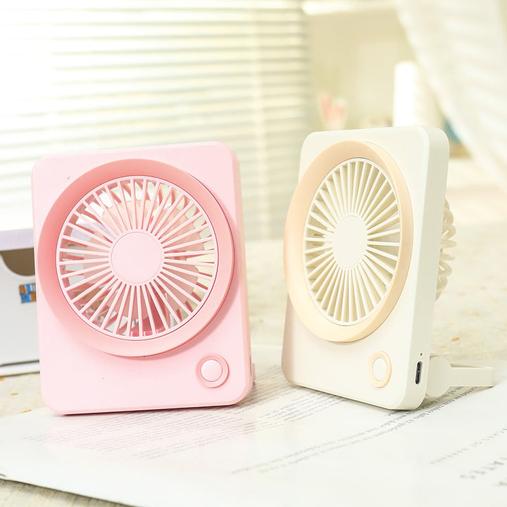 Ladies Portable Mini Table Fan with USB Port and Flexible Tilt Bowlift