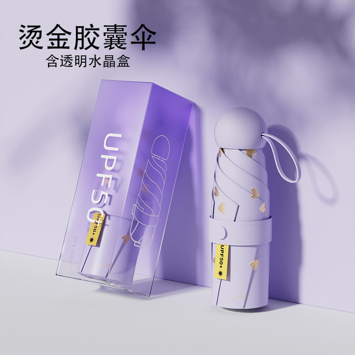 Ladies UV Protection Folding Umbrella with Innovative Design Bowlift