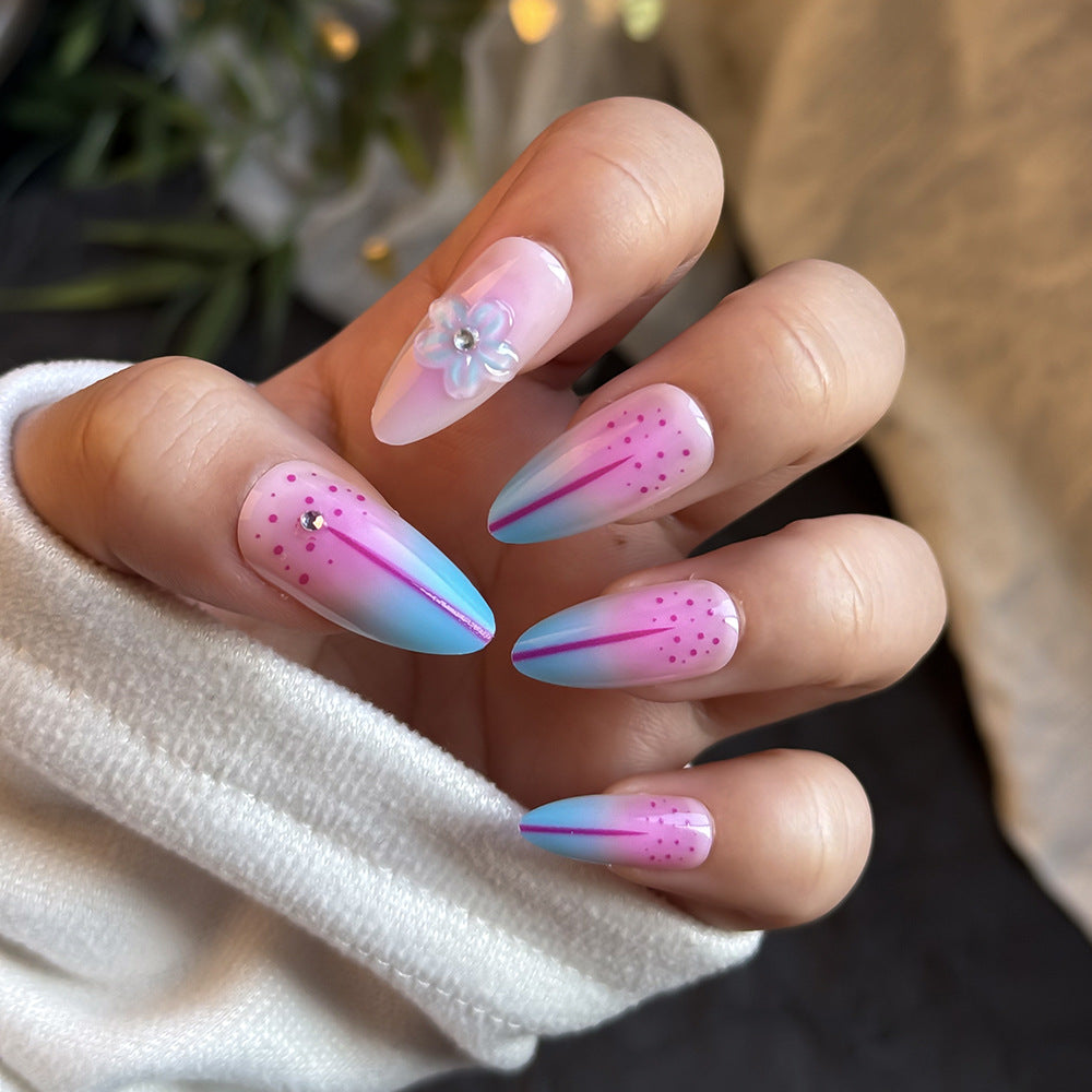 Artistic Floral-Embellished Press-On Nail Collection Bowlift
