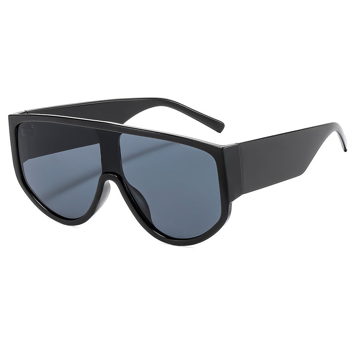 Women's fashion sunglasses with futuristic, transparent frame and large protection Bowlift