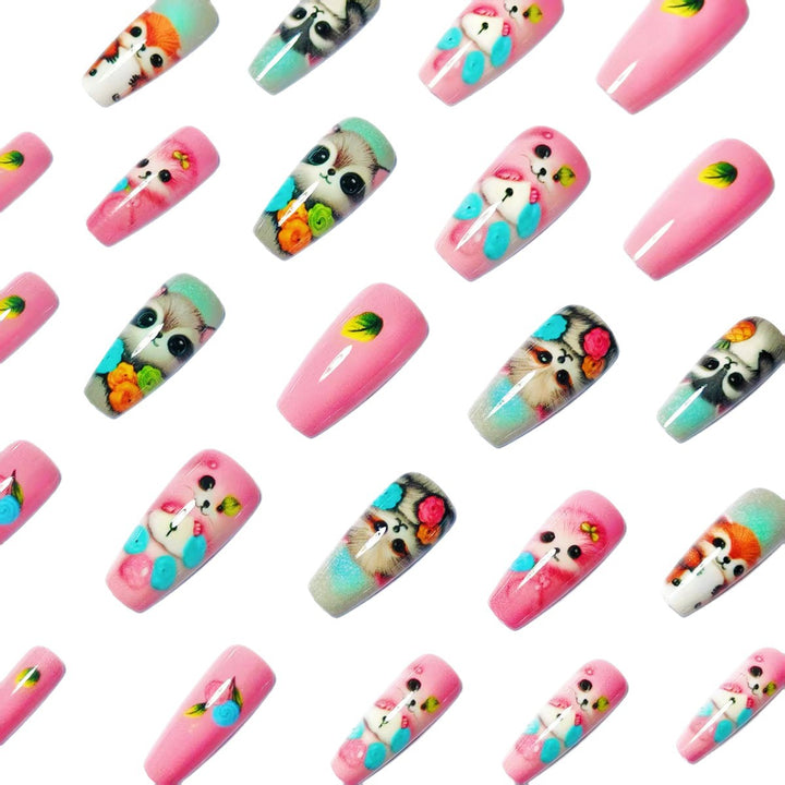 Creative Art Nails with Playful Animal Motifs Bowlift