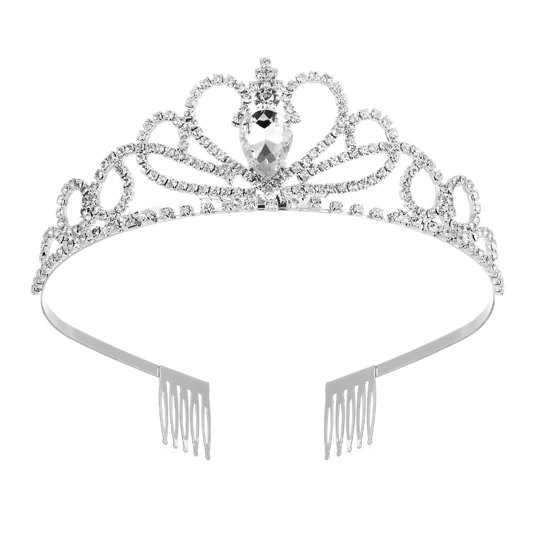 Women Glamorous Crystal Tiara Bowlift