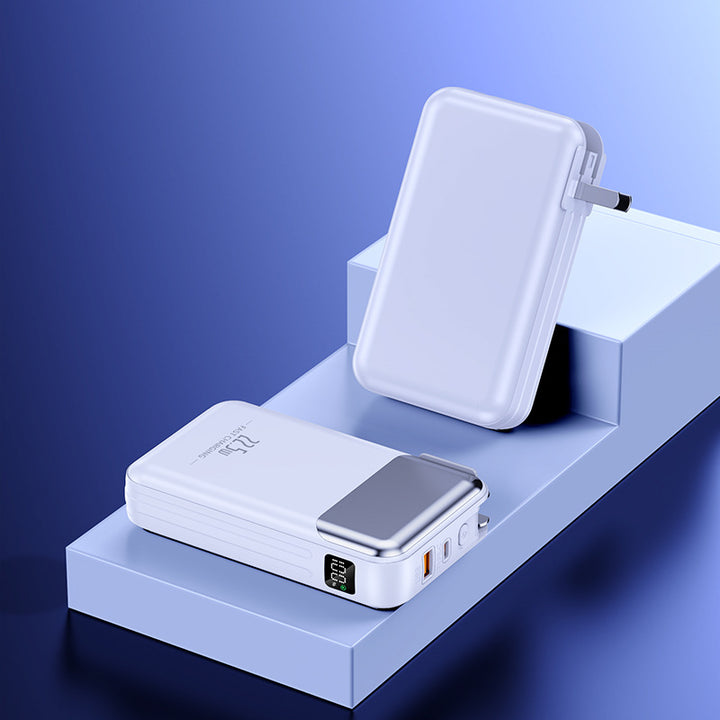 Portable fast charger with integrated socket Bowlift