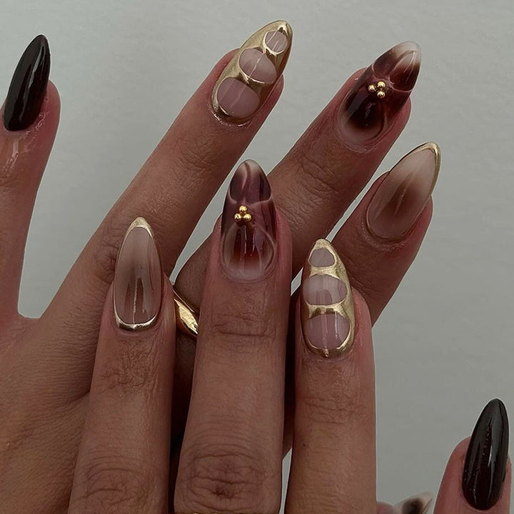 Artistic Press-On Nail Art Set Bowlift