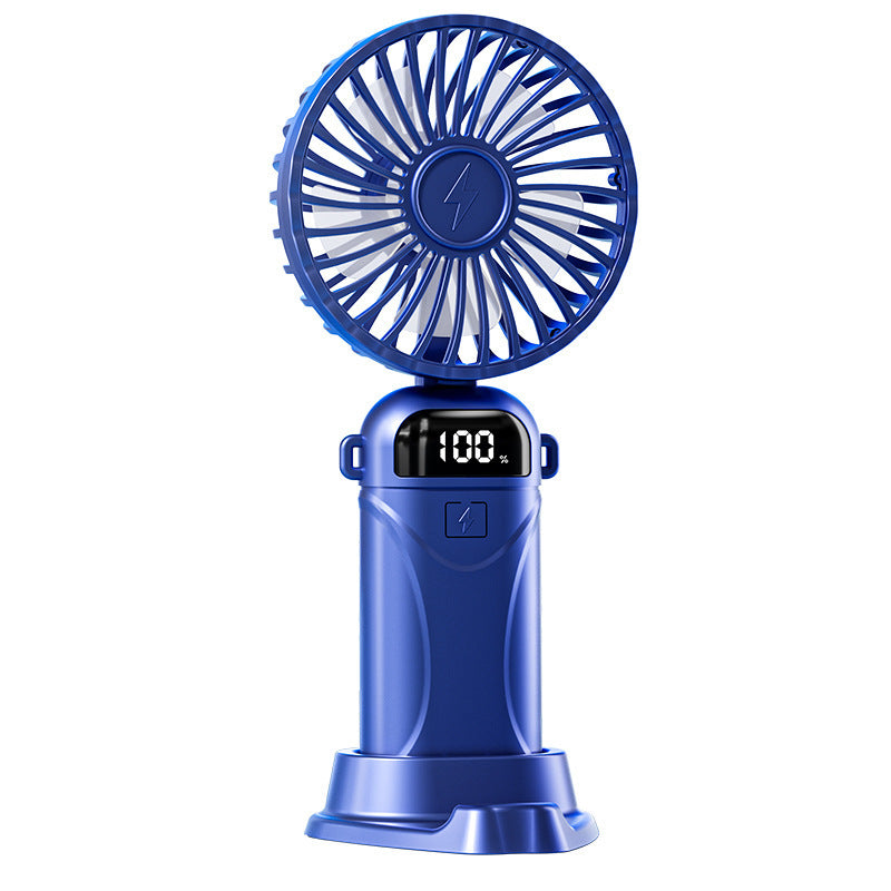 Women's Hand Fan with Digital Battery Indicator Bowlift