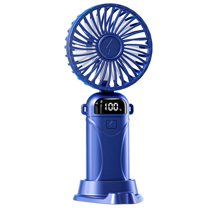 Women's Hand Fan with Digital Battery Indicator Bowlift