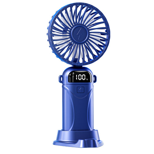 Women's Hand Fan with Digital Battery Indicator Bowlift