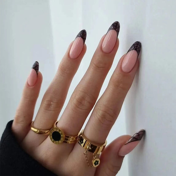 Artificial nail set with unique patterns Bowlift