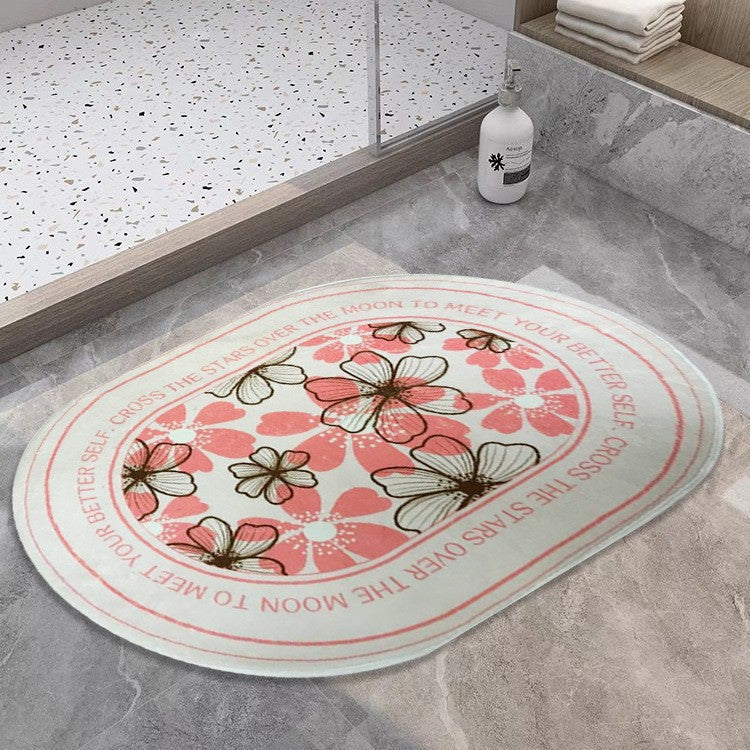 Abstract Inspirational Bathroom Mat Bowlift