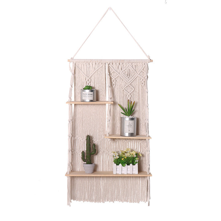 Floating Wooden Plant Shelf