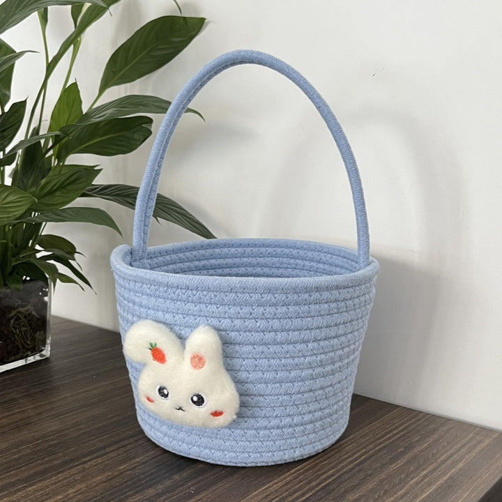 Ladies decorative basket with cute rabbit motif Bowlift