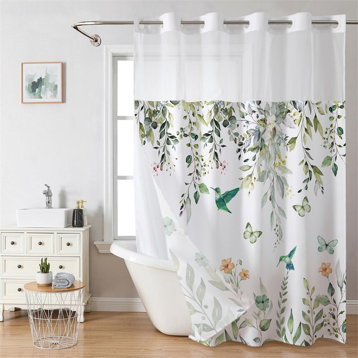 Artistic Floral Shower Curtain Bowlift