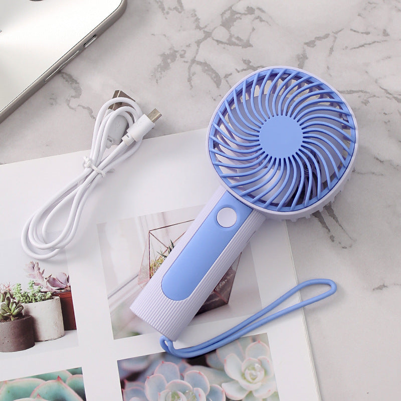 Unisex Portable Handheld Fan with USB Charging Port and Ergonomic Handle Bowlift