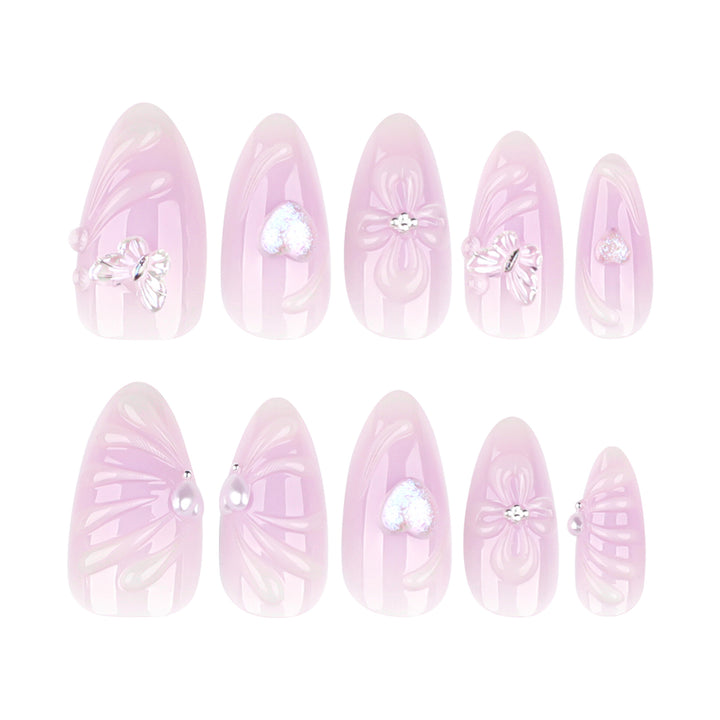 Artful lace nails with elegant decoration Bowlift