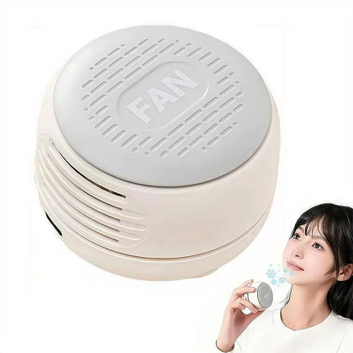 Unisex one size compact portable personal cooling fan with USB rechargeable battery and adjustable louvers Bowlift