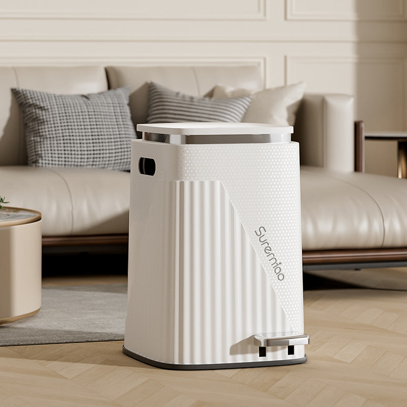 Women's modern and elegant trash can with foot pedal and silent lid Bowlift