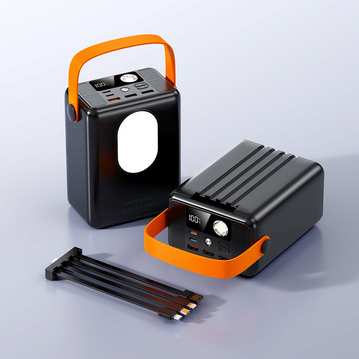 Portable power bank with multifunctional LED light and smart charging display Bowlift