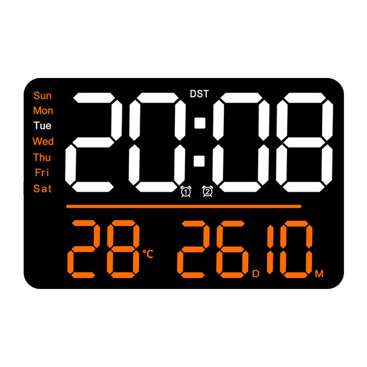 Digital Alarm Clock with Multifunction Temperature and Day of the Week Display Bowlift
